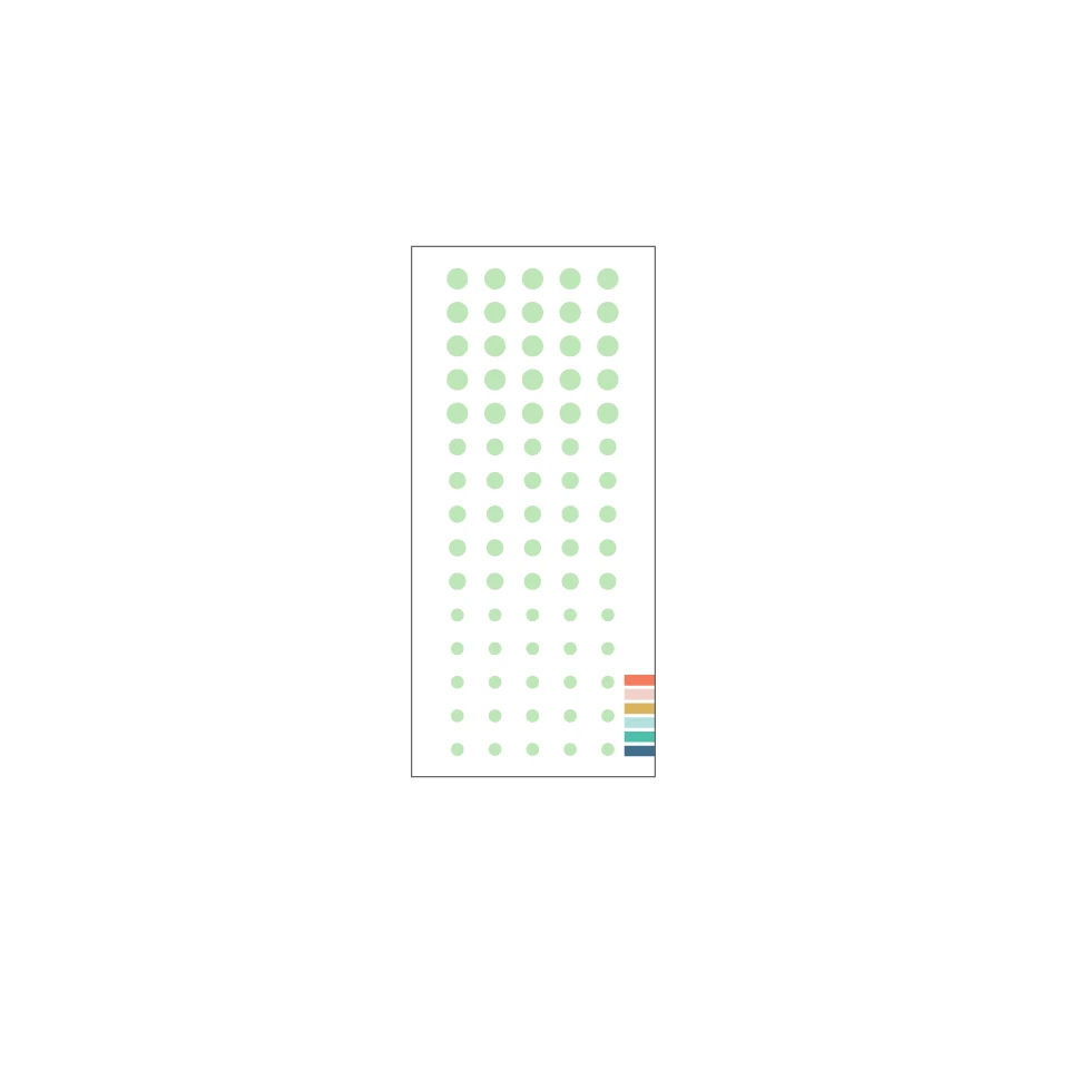 Sea Glass - Enamel Dots