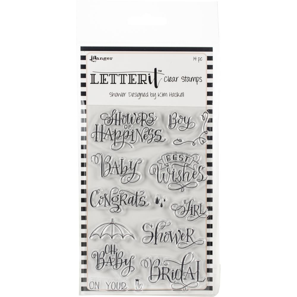 Shower - Ranger Letter It Clear Stamp Set