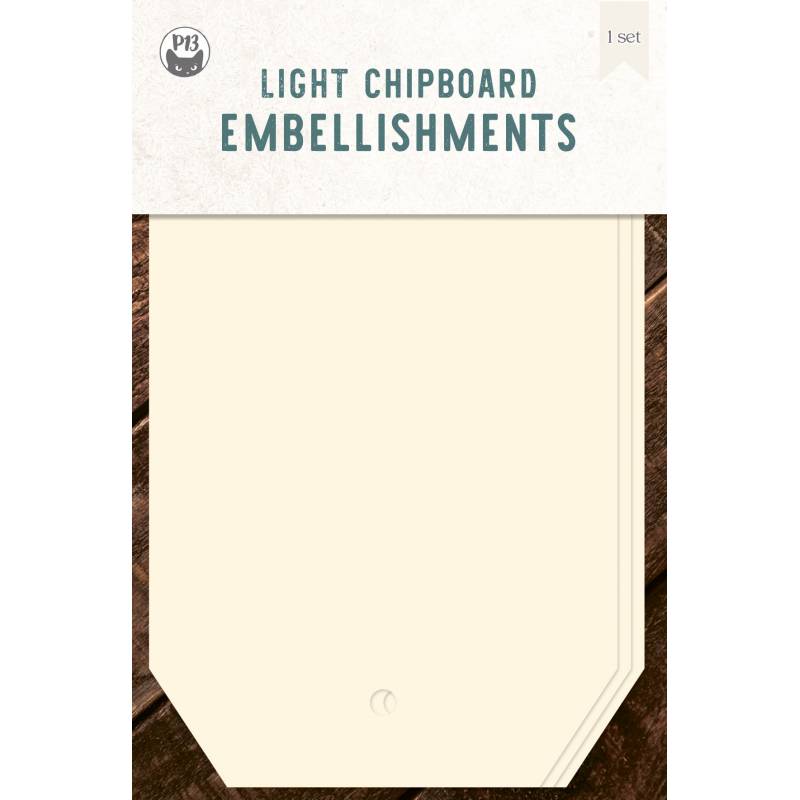 Album Base Tags 01 - Light Chipboard Embelishments