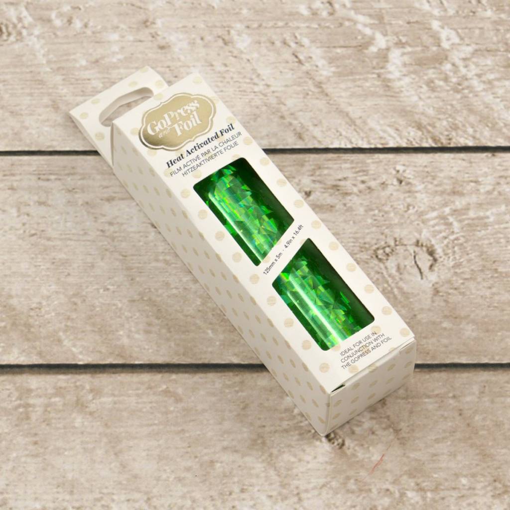 Green Iridescent Triangular Pattern - Heat Activated Foil