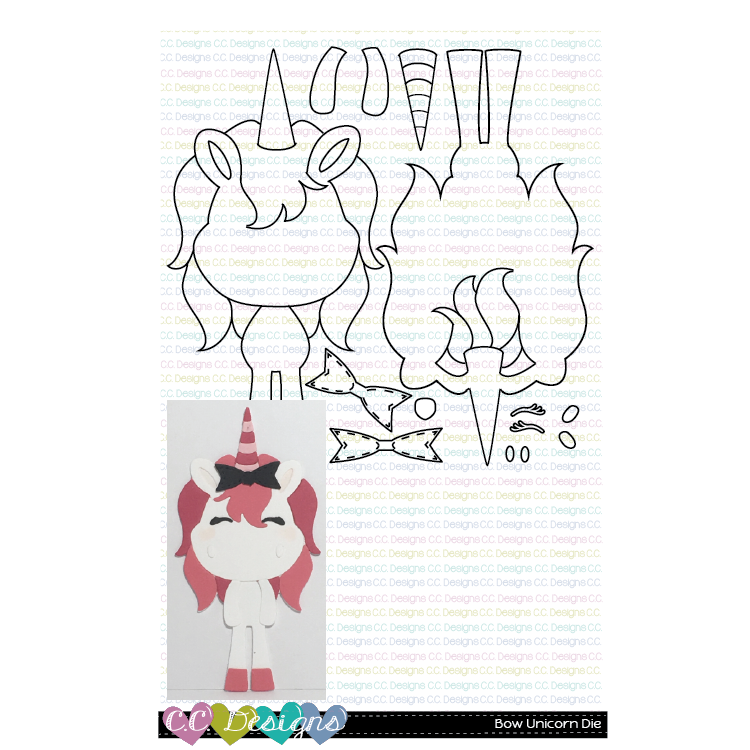 Bow Unicorn - Metal Die Bow Unicorn - Metal Die
