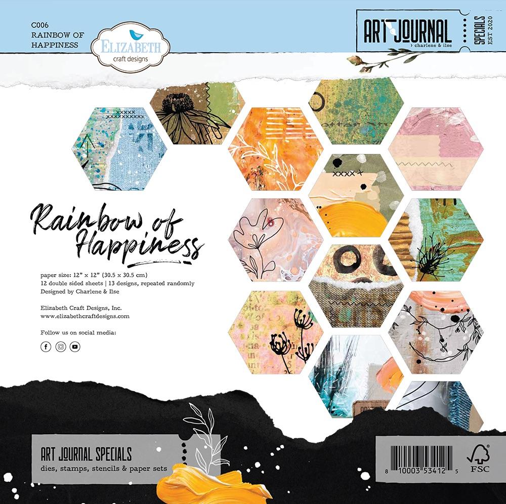 Rainbow of Happiness - Elizabeth Craft Designs - 12"x12" Rainbow of Happiness - Elizabeth Craft Designs - 12"x12"