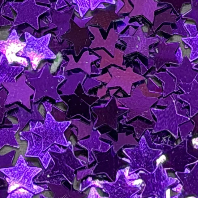 Purple Stars Confetti - Sequin Mix