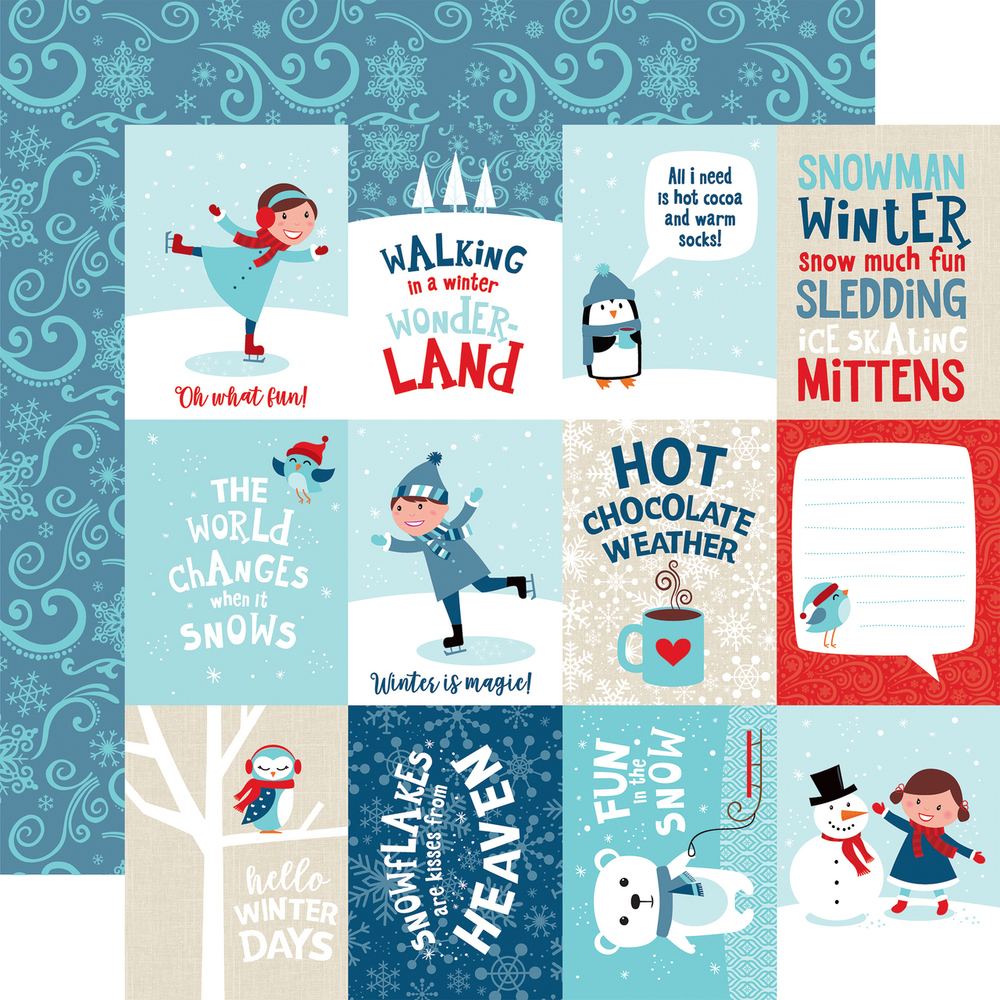 3x4 Journaling Cards - Celebrate Winter - Echo Park