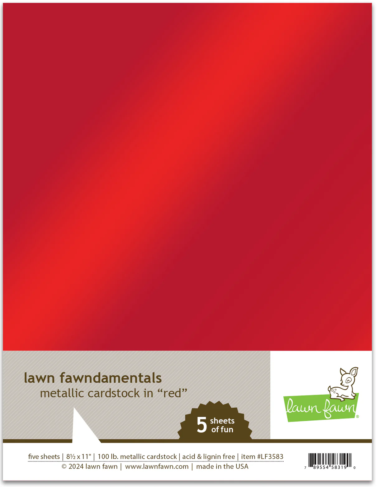 Red - Metallic - Cardstock