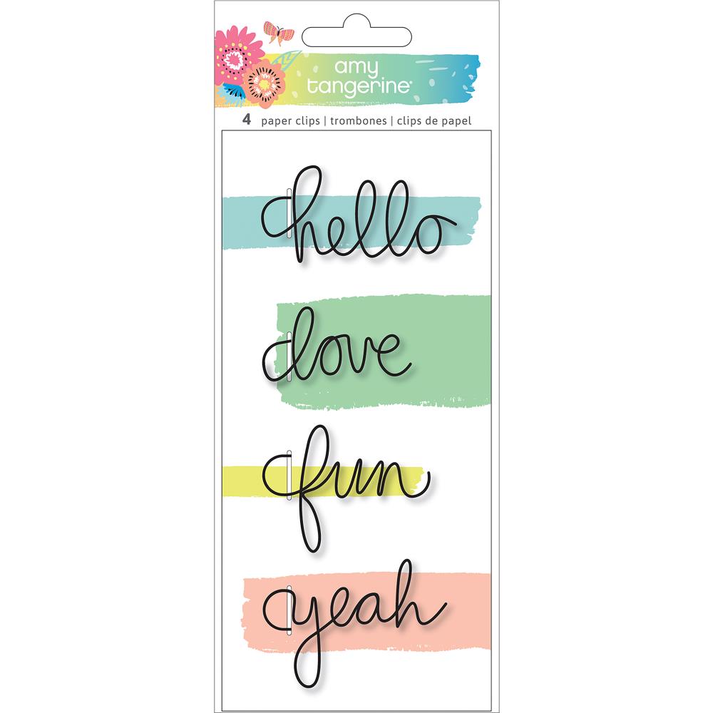 Amy Tan Sunshine & Good Times Wire Paper Clips 4/Pkg