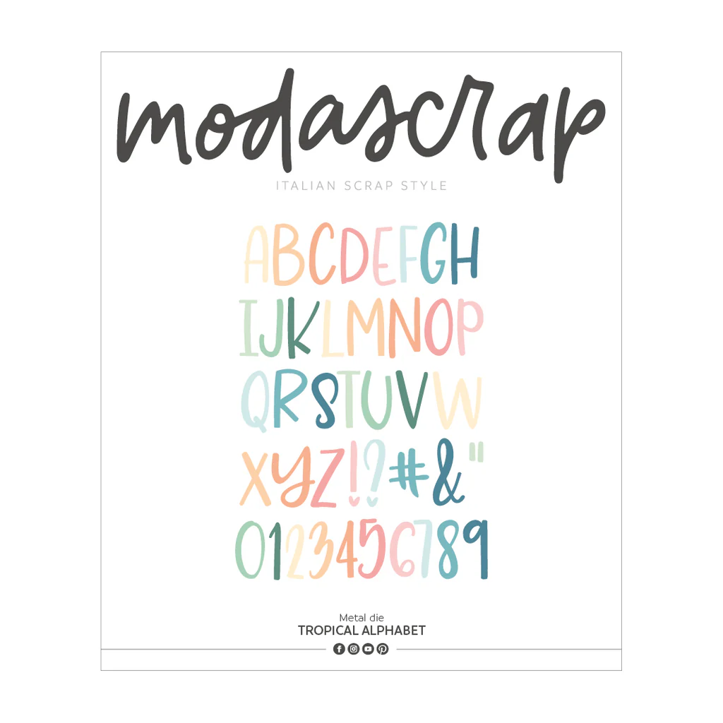Tropical Alphabet - Modascrap Fustella  Tropical Alphabet - Modascrap Fustella