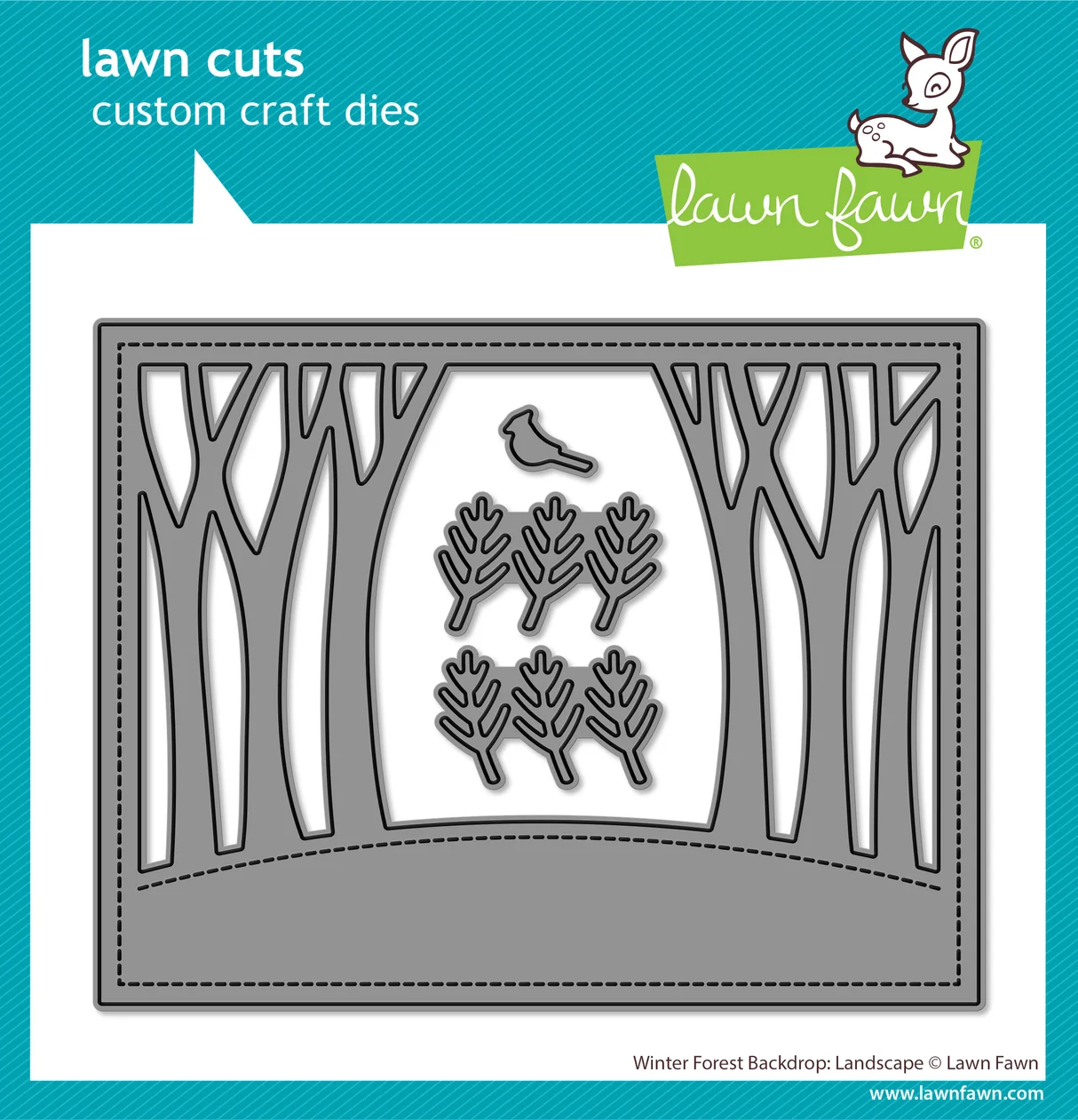 Winter Forest Backdrop: Landscape - Lawn Cuts Winter Forest Backdrop: Landscape - Lawn Cuts