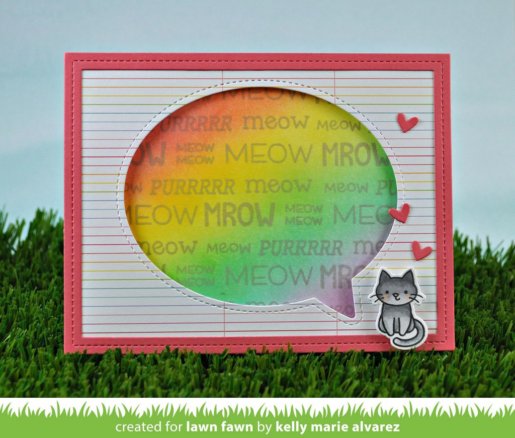 Outside in Stitched Speech Bubbles - lawn cuts