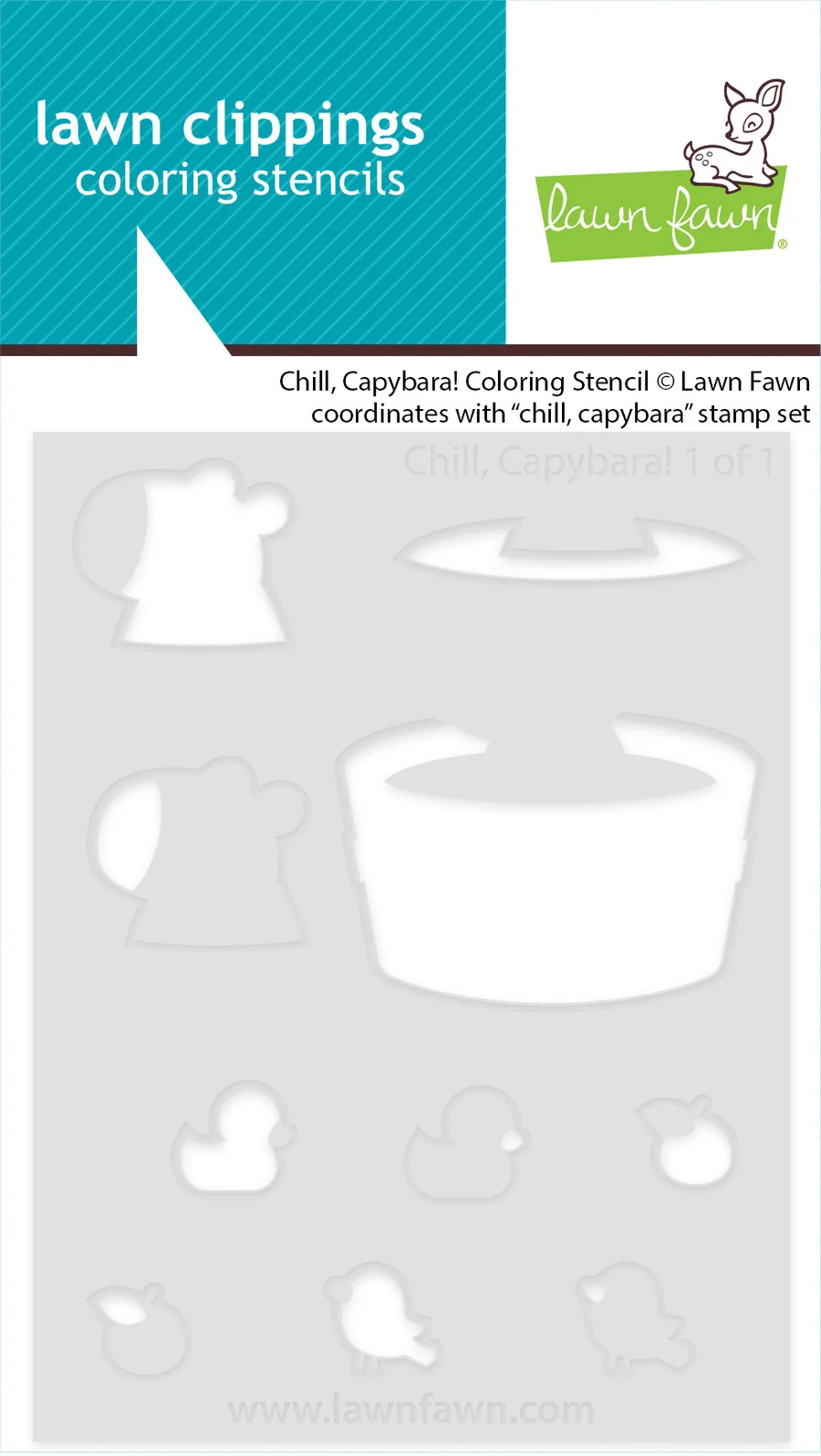 Chill, Capybara! - Coloring Stencil Chill, Capybara! - Coloring Stencil