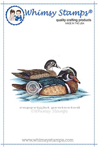 Woodland Ducks - Rubber Cling Stamp Woodland Ducks - Rubber Cling Stamp