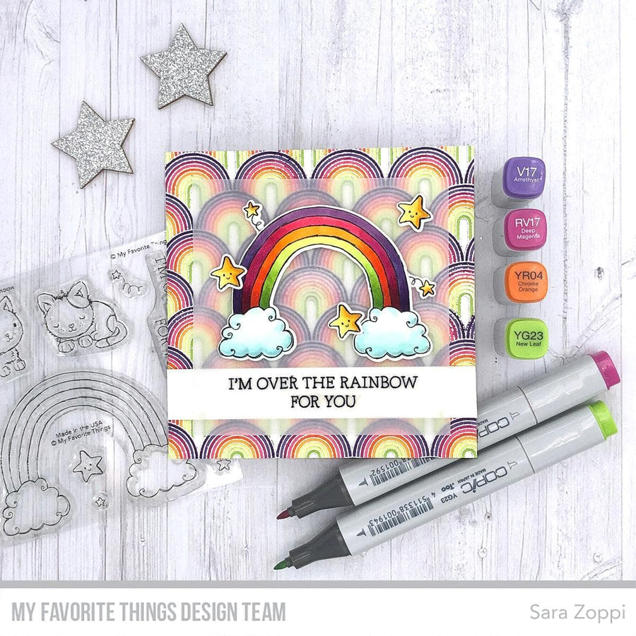 Repeating Rainbows Background