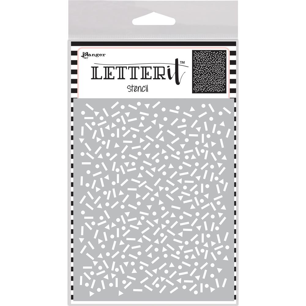 Party Time - Ranger Letter It Background Stencil 4.75"X6"