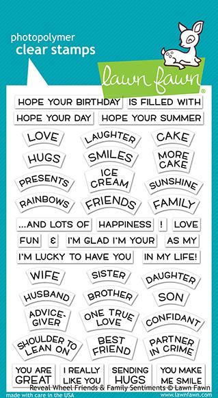 Reveal Wheel Friends & Family Sentiments Reveal Wheel Friends & Family Sentiments
