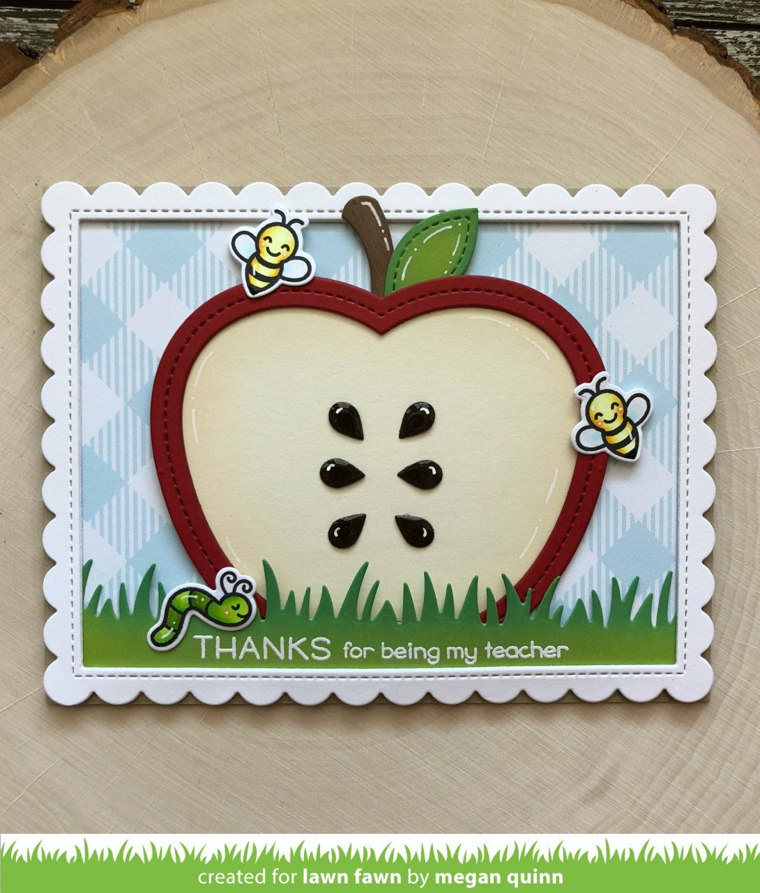 Stitched Apple Frames - Lawn Cuts