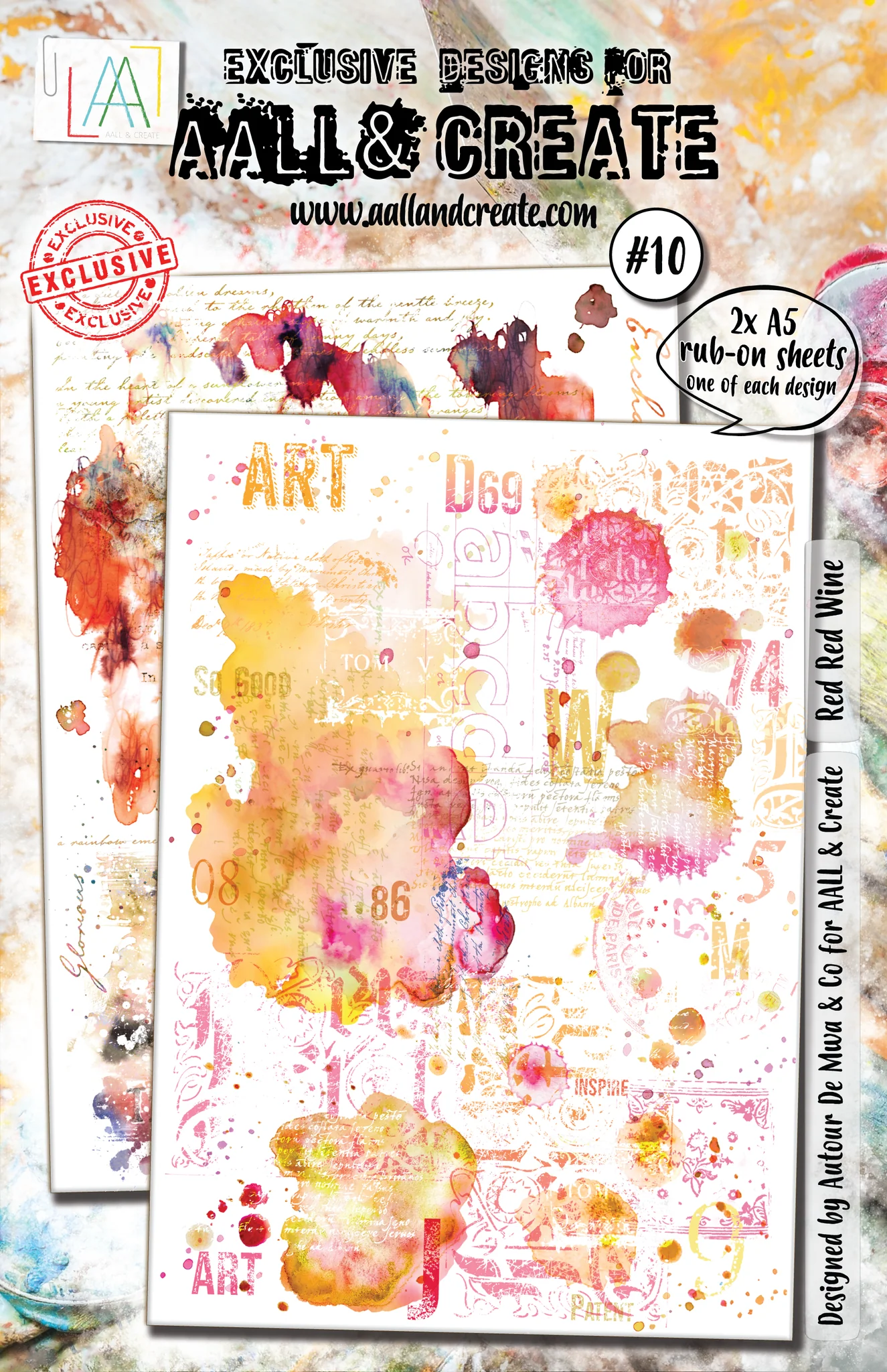 Red Red Wine - #10 - A5 Rub-Ons Red Red Wine - #10 - A5 Rub-Ons