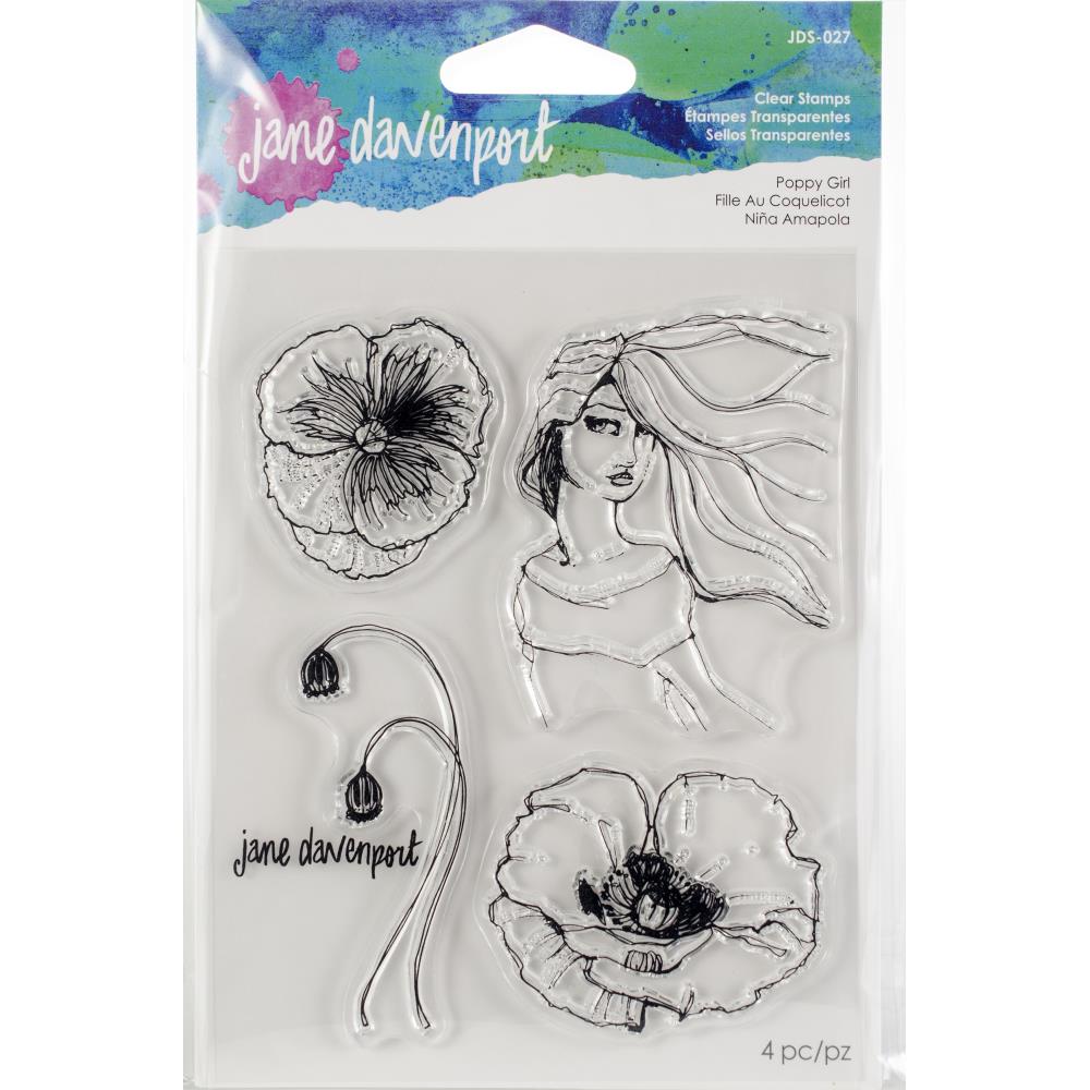Poppy Girl - Acrylic Stamps - Jane Davenport Poppy Girl - Acrylic Stamps - Jane Davenport