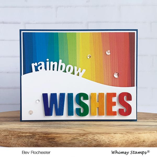 Rainbow Words Border - Die Set
