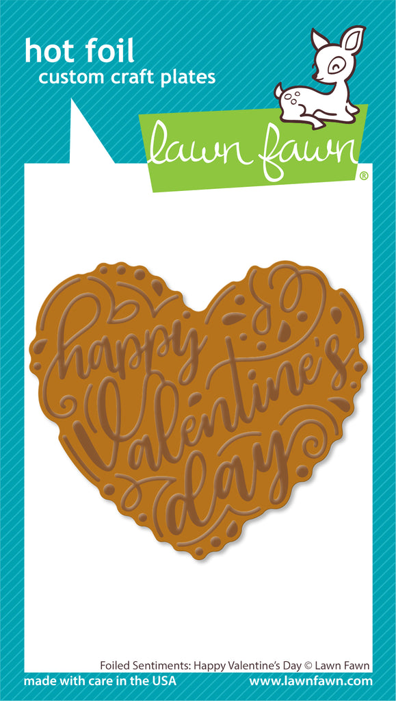 Foiled Sentiments: Happy Valentine's Day - Hot Foil Lawn Fawn