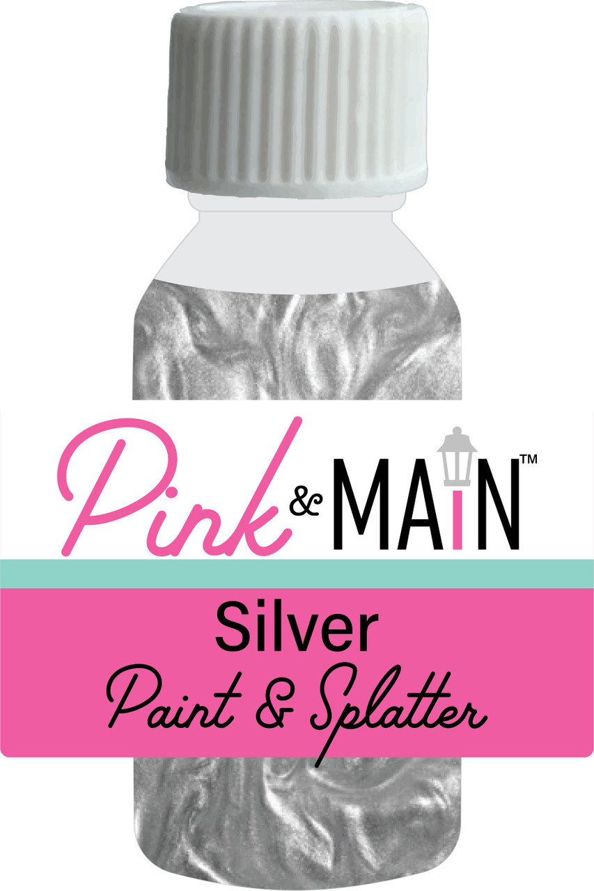 Silver Paint & Splatter 