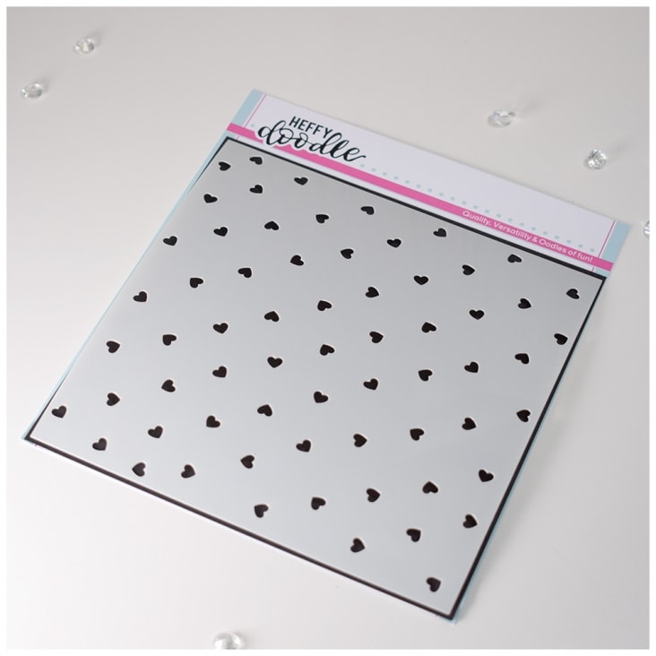 Confetti Hearts - Stencil