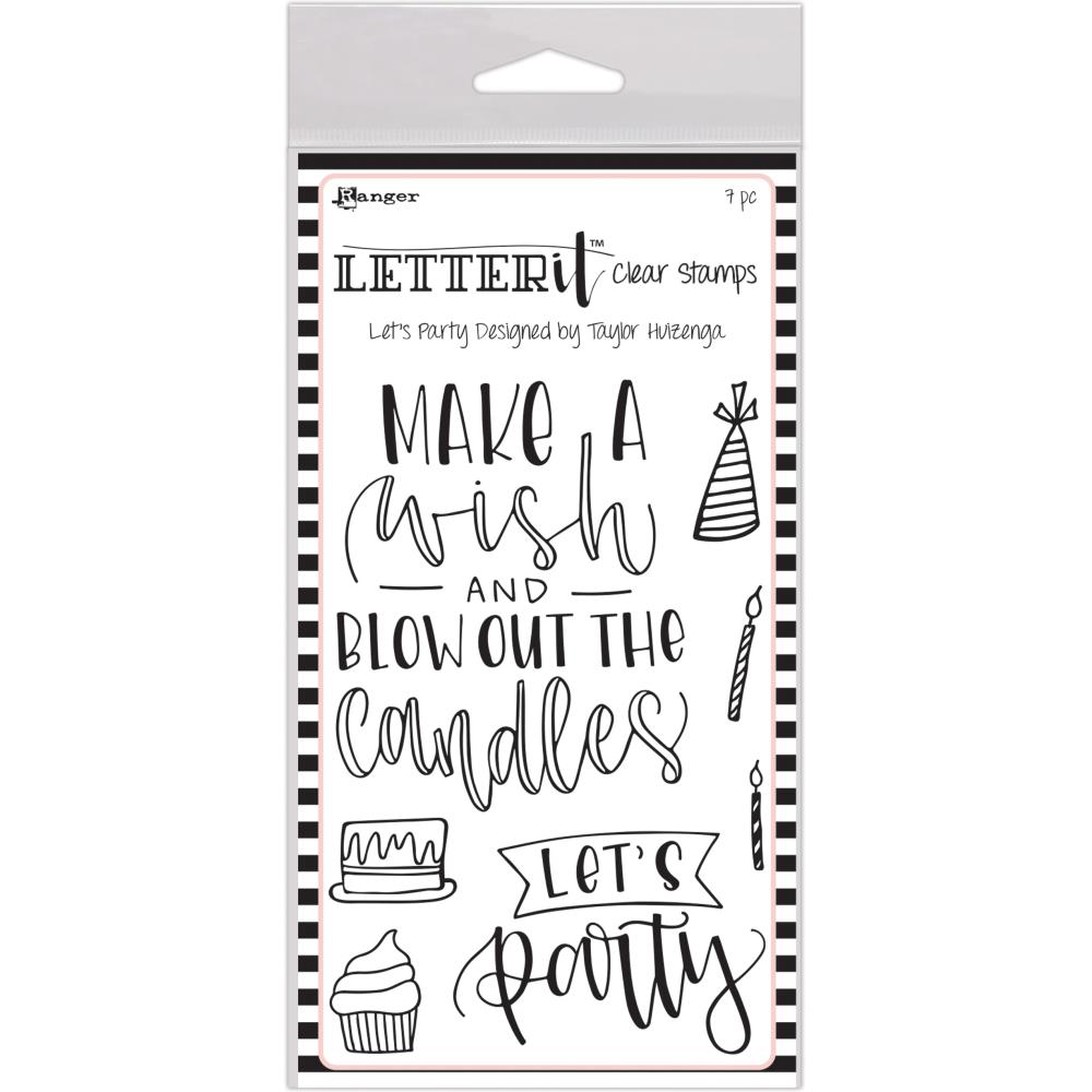 Let's Party - Ranger Letter It Clear Stamp Set