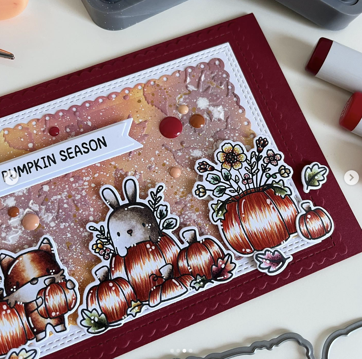 Herbstkarte Embossing