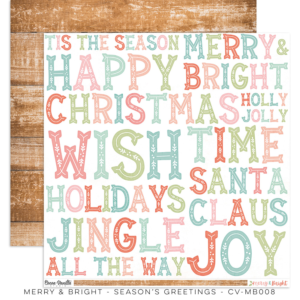 Seasonâ€™s Greetings - Paper - MERRY & BRIGHT - Joy To The World
