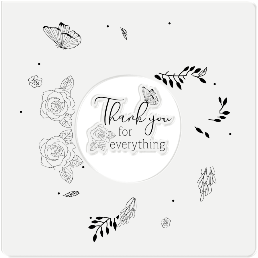 Butterfly Roses - Rotating Clearstamp - Crafter's Companion