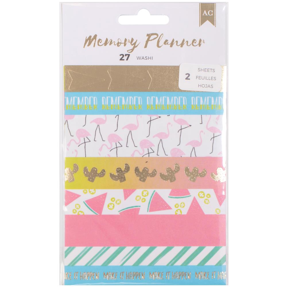 Washi Tape Stickers 2/Pkg - Memory Planner - American Crafts Washi Tape Stickers 2/Pkg - Memory Planner - American Crafts