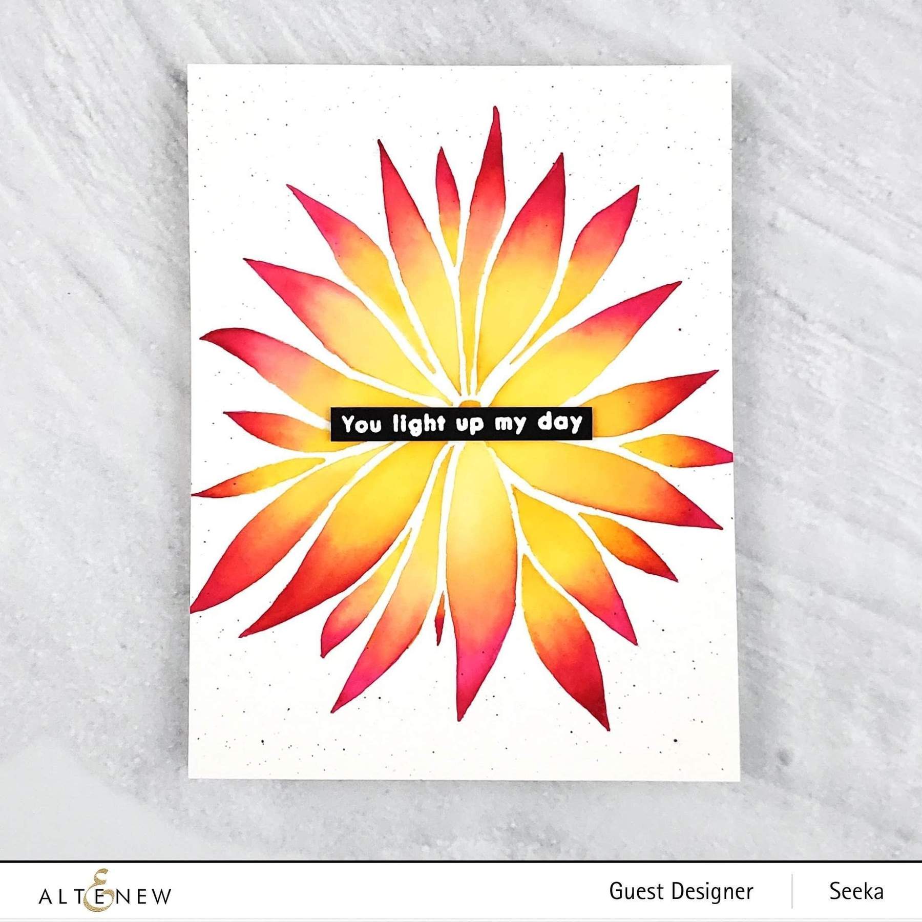 Bursting Dahlia - Stencil Bursting Dahlia - Stencil