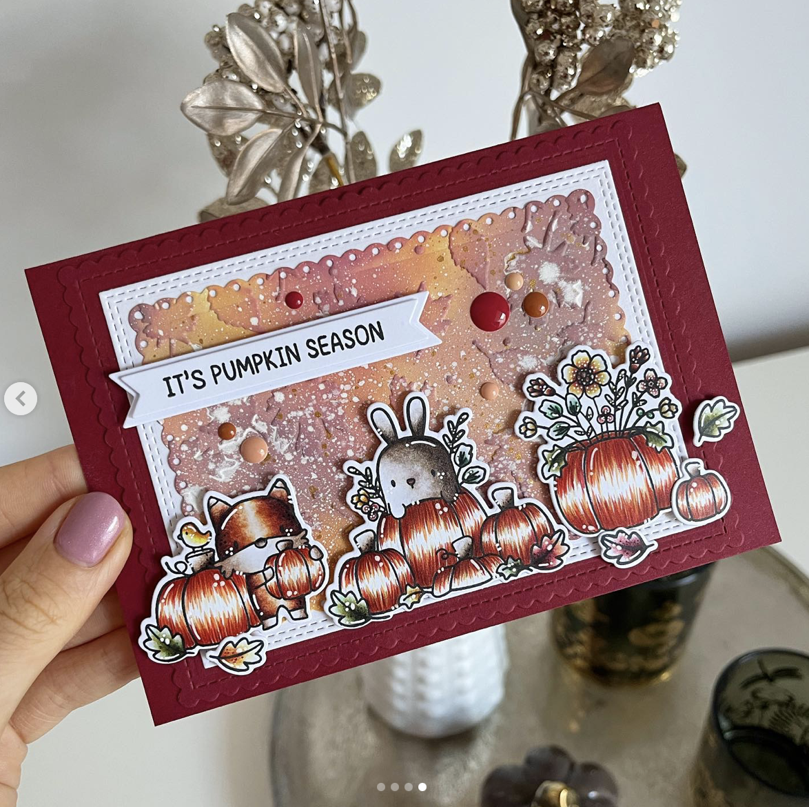 Herbstkarte Embossing