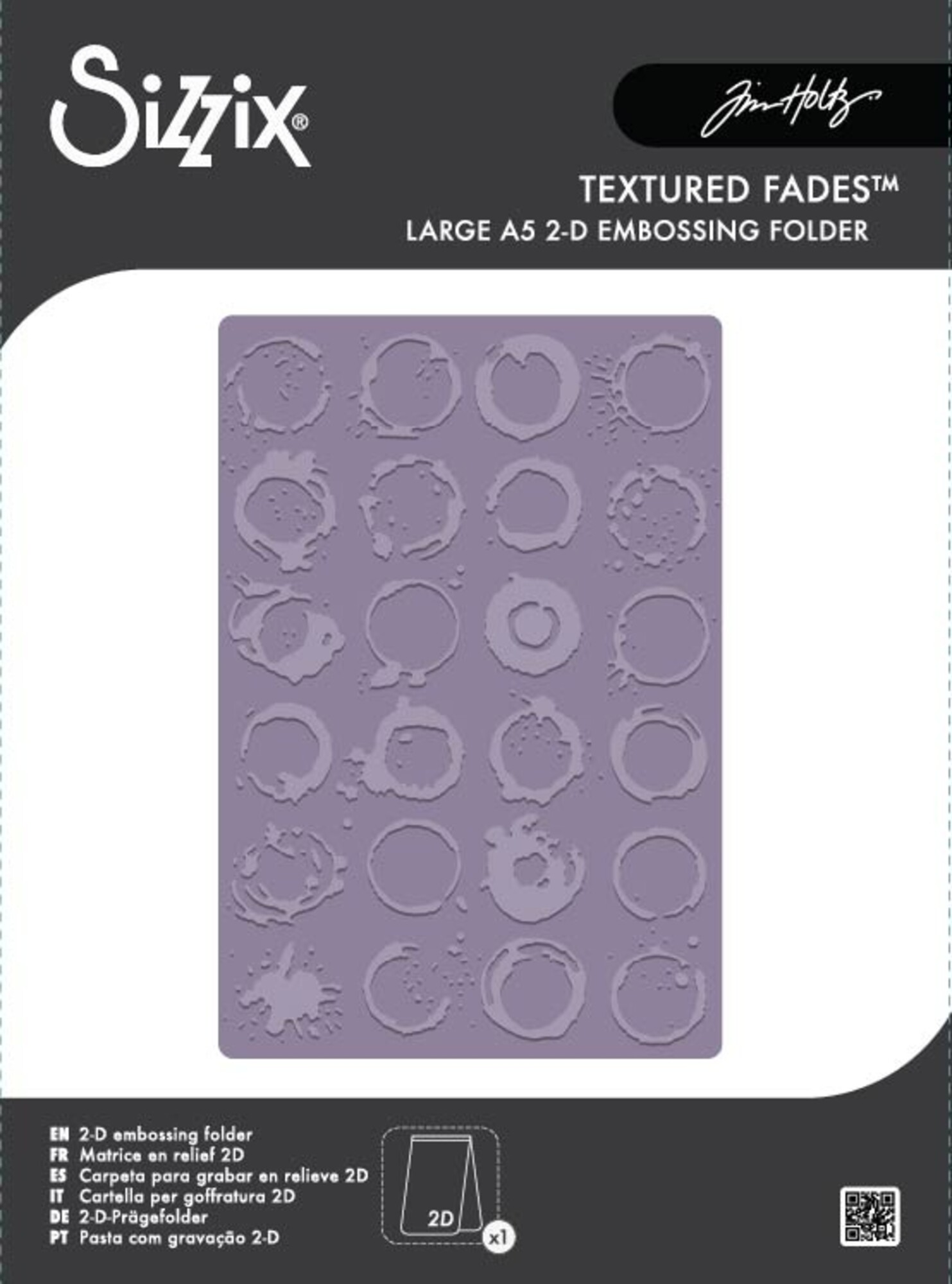 Ringer - 2D Texture Fades A5 Embossing Folder by Tim Holtz