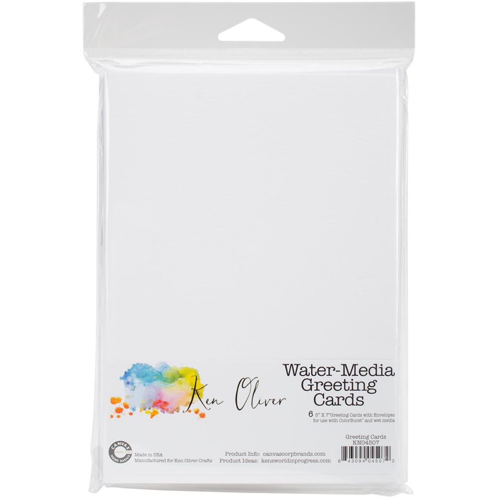 Ken Oliver Water-Media Cards W/Envelopes 5x7"