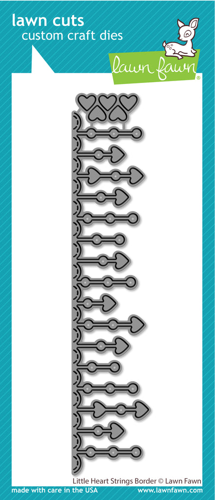 Little Heart Strings Border - Lawn Cuts