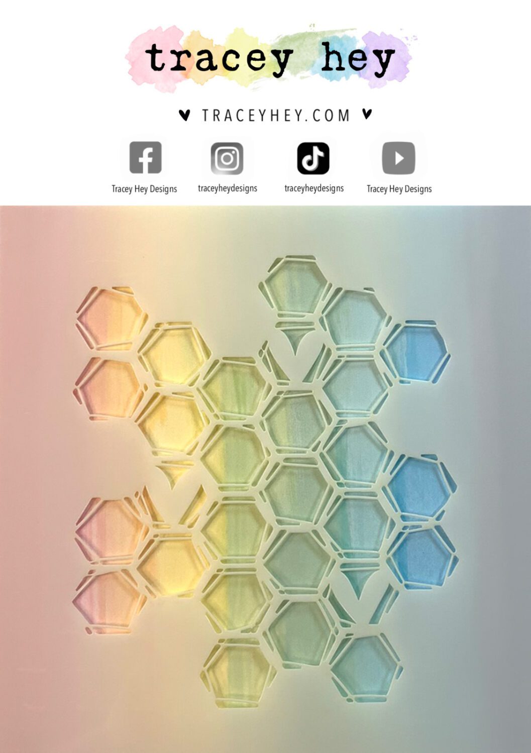 Honeycomb - Stencil - Tracey Hey
