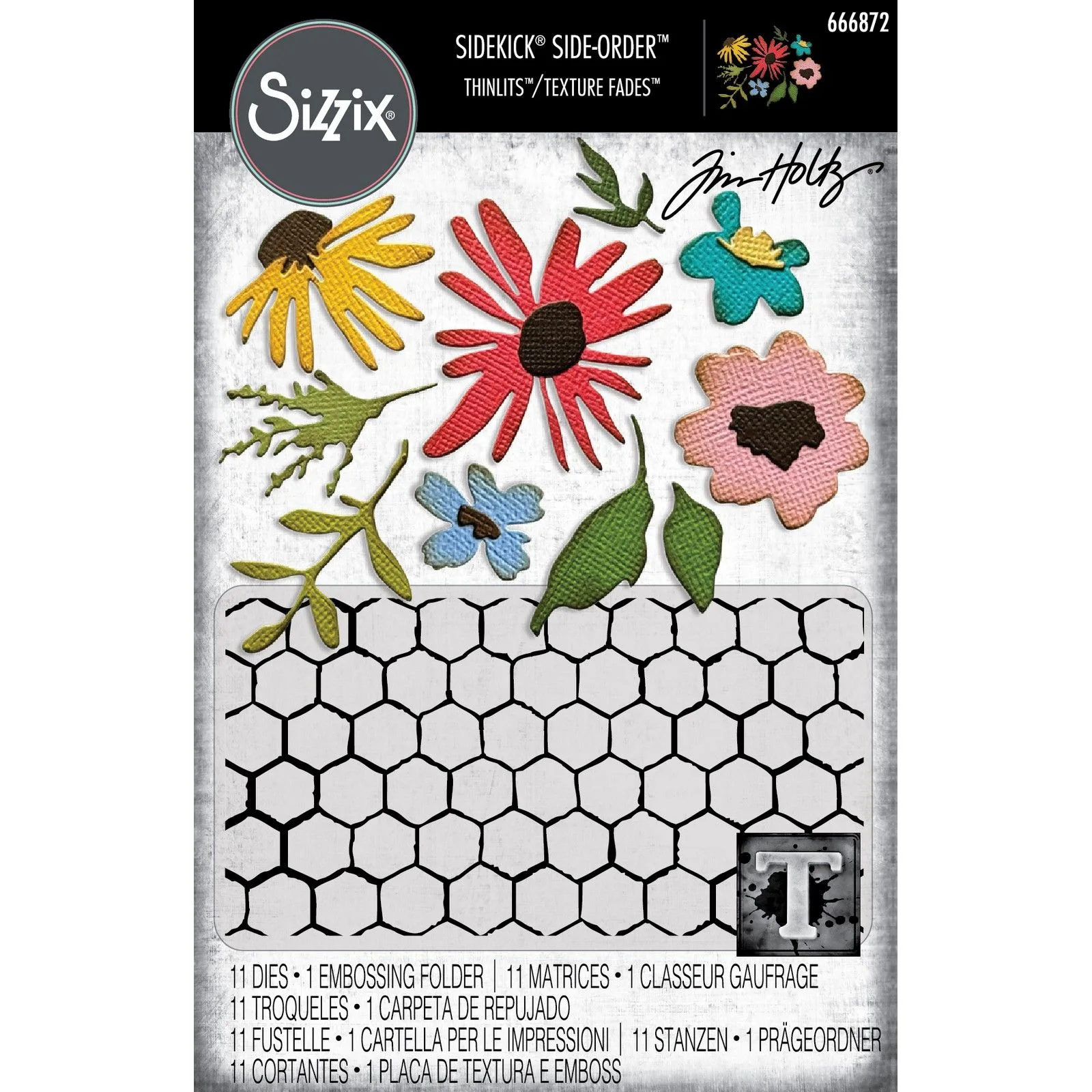 Floristry - Sizzix 2D TF Embossing Folder + Thinlits