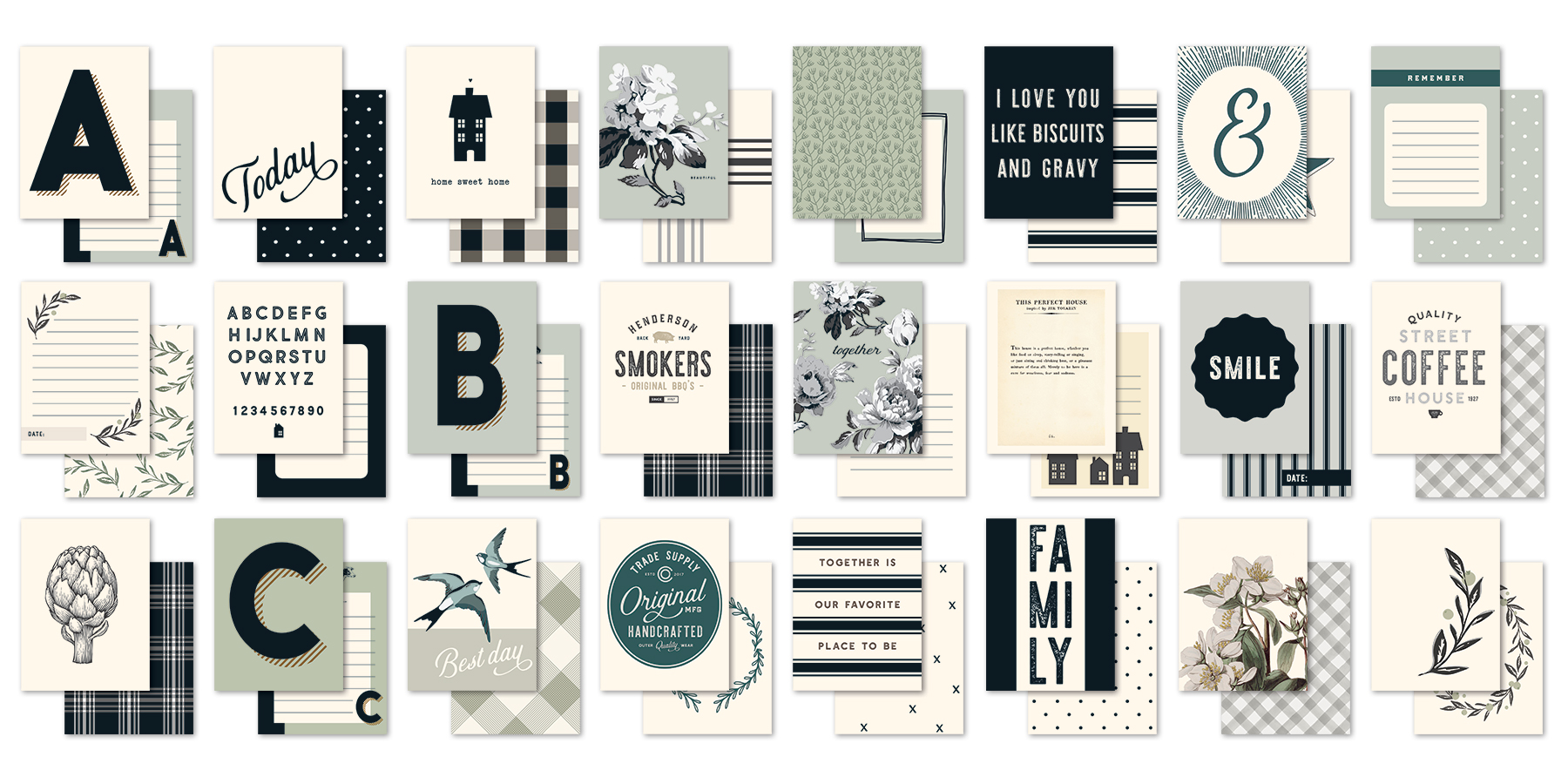 Journal Cards - Gingham Farms Collection - My Mind´s Eye Journal Cards - Gingham Farms Collection - My Mind´s Eye