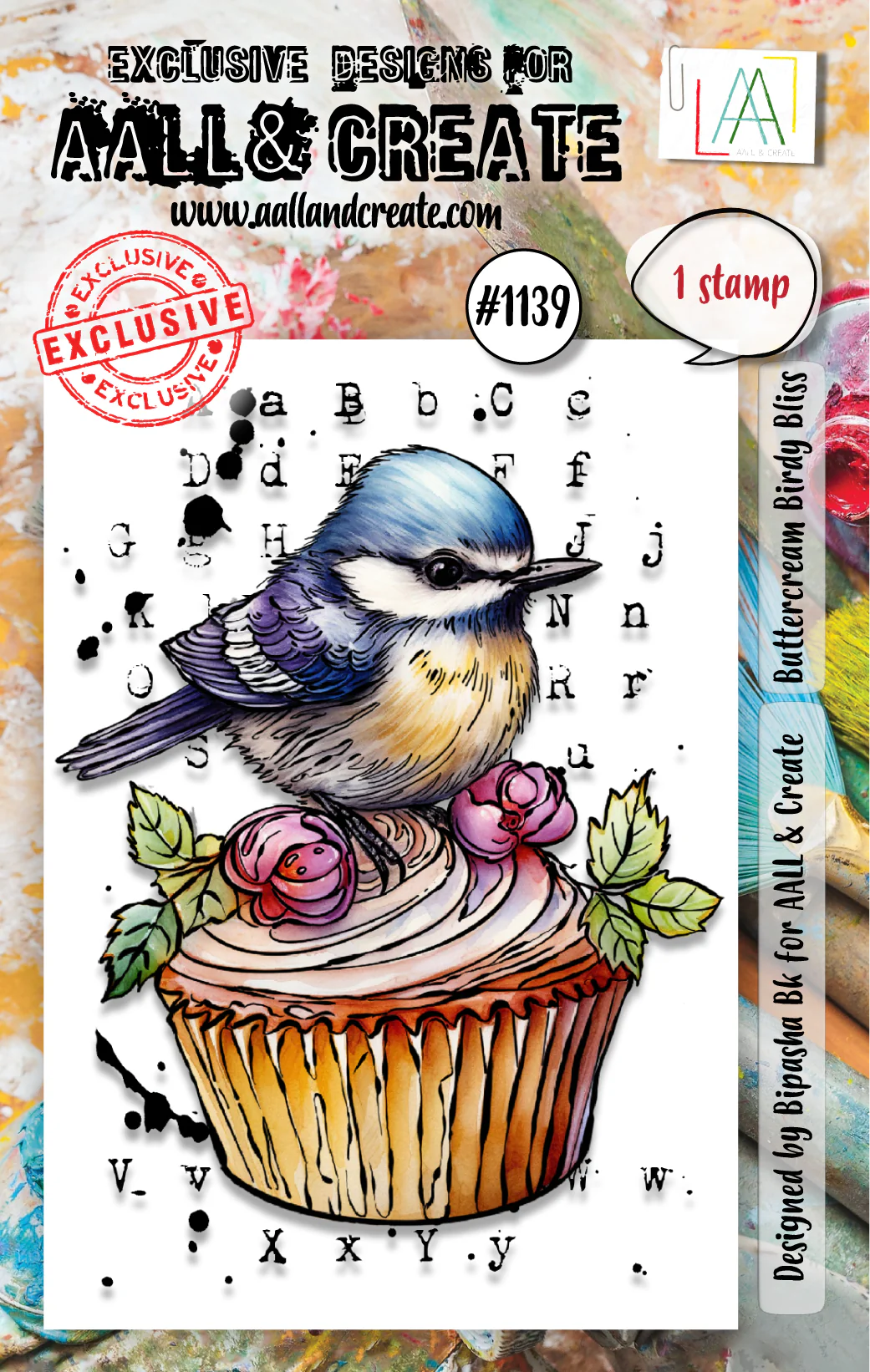 Buttercream Birdy Bliss - #1139 - A7 Stamp Set  Buttercream Birdy Bliss - #1139 - A7 Stamp Set