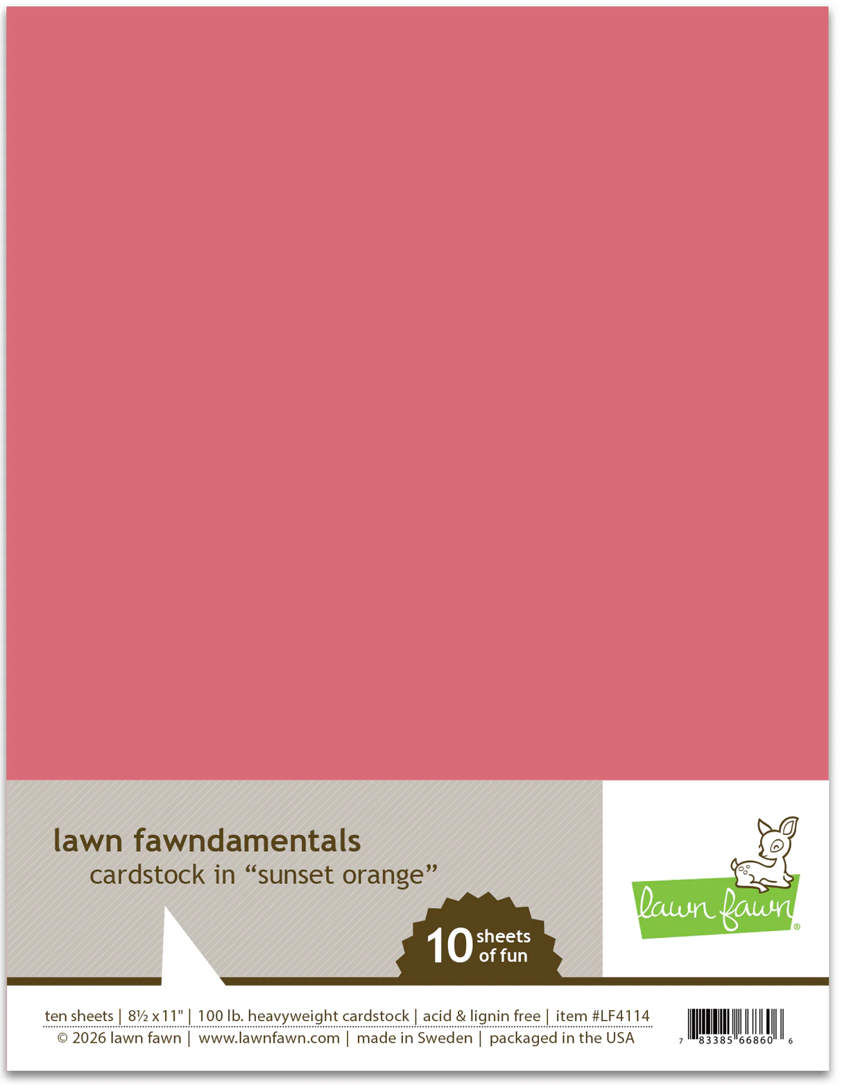 Sunset Orange - Cardstock