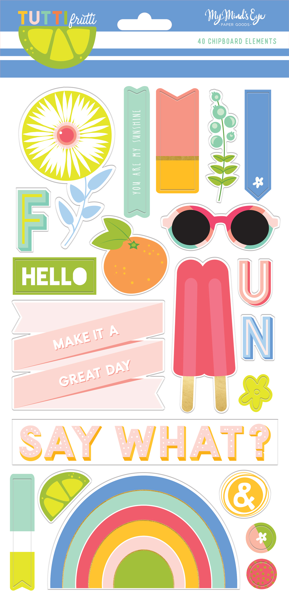 Chipboard Embellishments - Tutti Frutti Collection - My MindÂ´s Eye