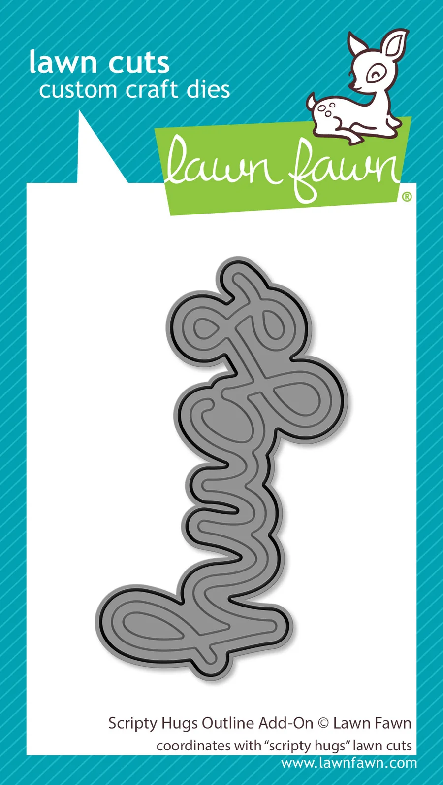 Scripty Hugs Outline Add-On - Lawn Cuts Scripty Hugs Outline Add-On - Lawn Cuts