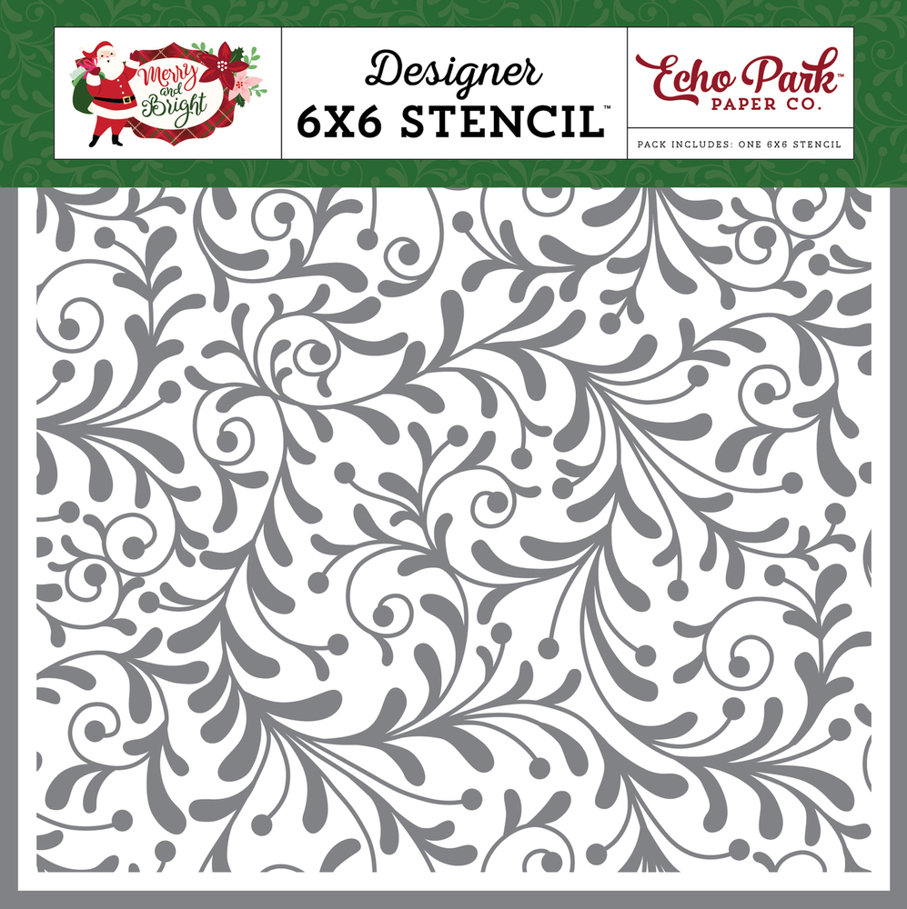 Festive Flourish 6x6 Stencil - Echo Park
