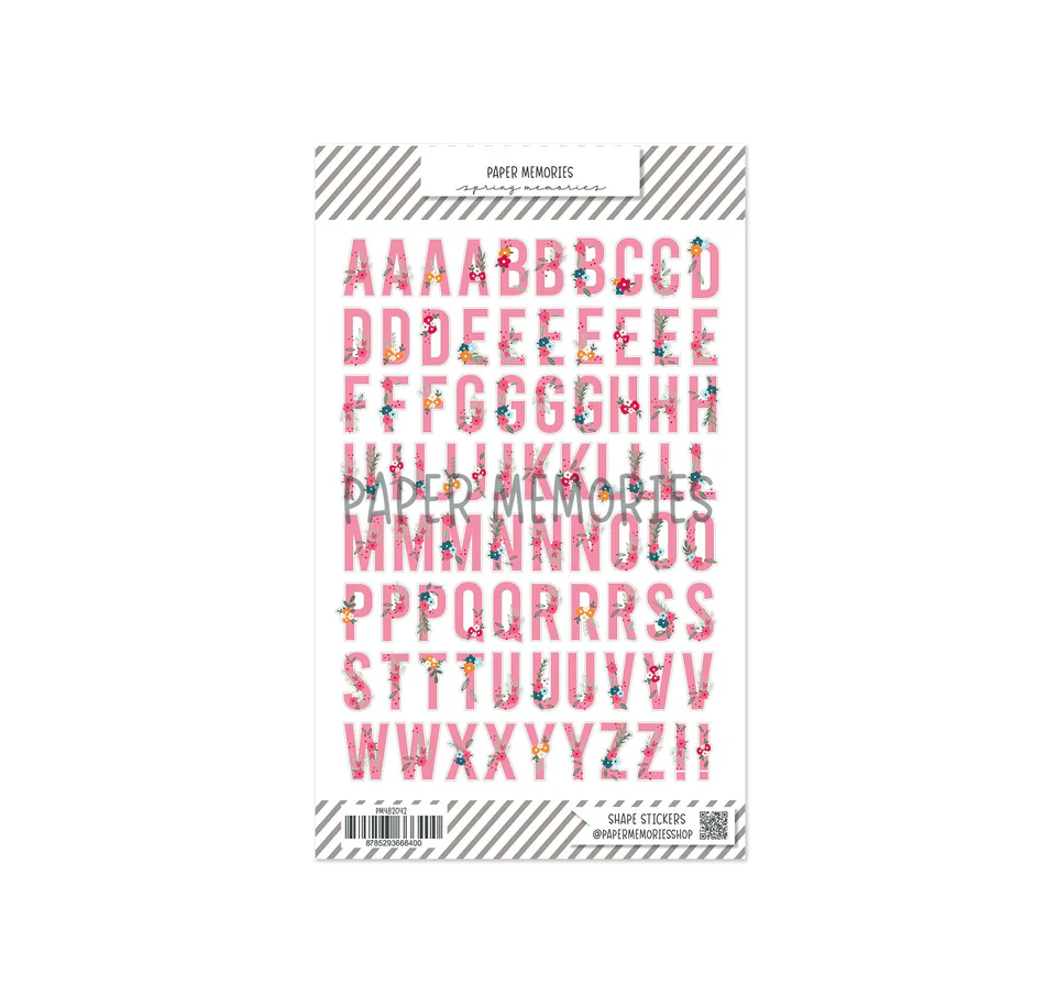 Contour Alphabet Stickers Petal Party - Eleven Shades Of Happiness Contour Alphabet Stickers Petal Party - Eleven Shades Of Happiness