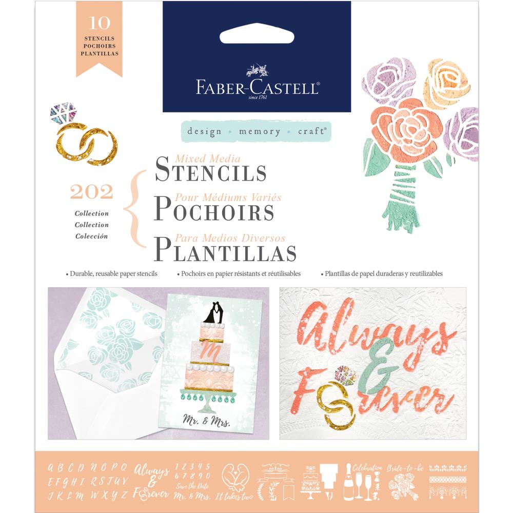 Wedding - Faber Castell - Mixed Media Stencils