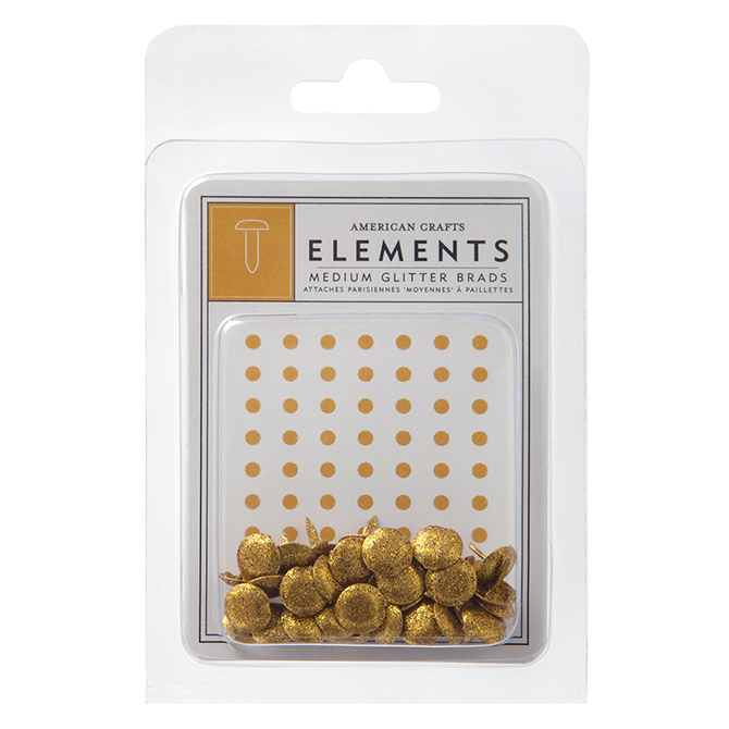 Dandelion - Medium Glitter Brads