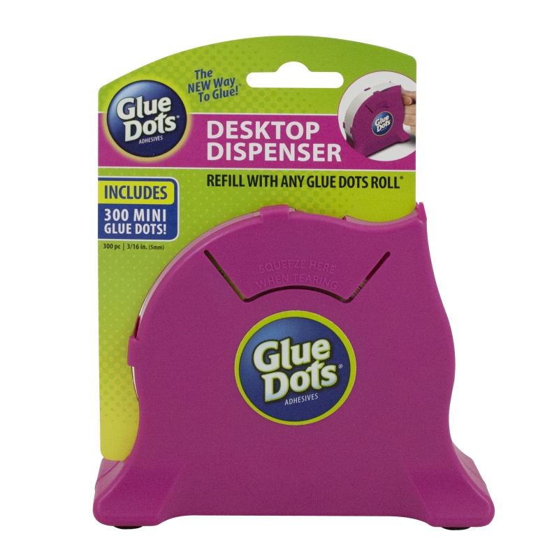 Glue Dots Desktop Dispenser - Mini Dots Included