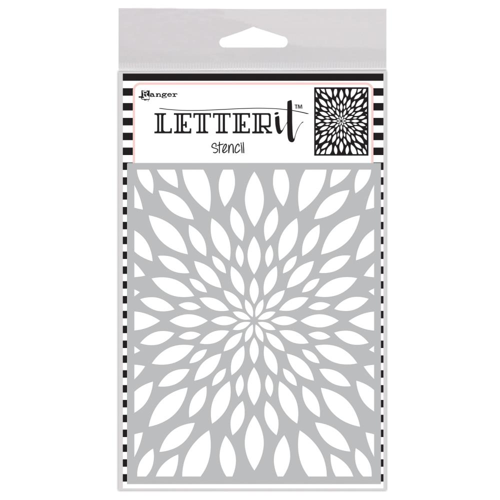 Flower Burst - Ranger Letter It Background Stencil 4.75"X6"