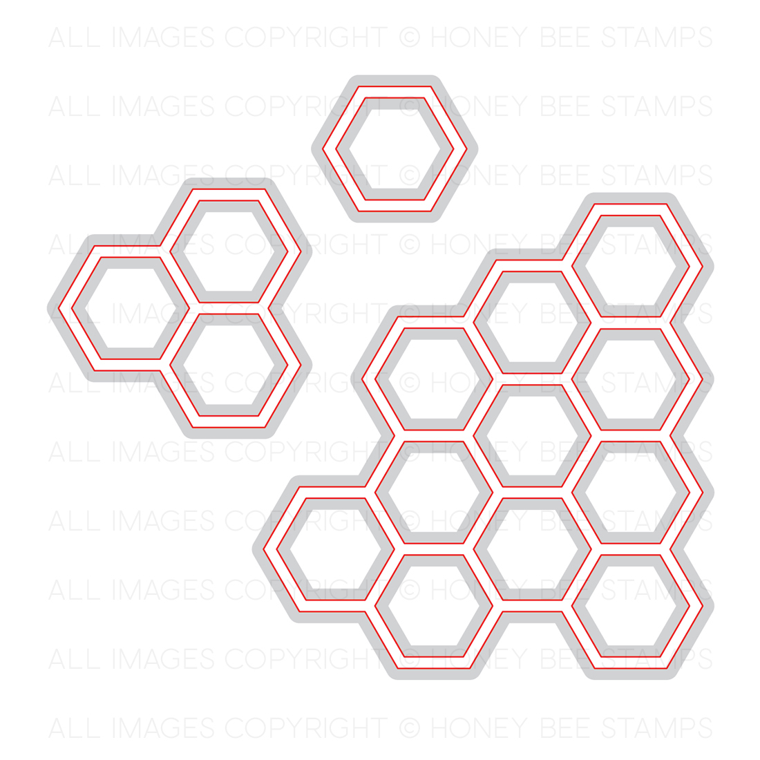 Hexagon Bunches - Honey Cuts Hexagon Bunches - Honey Cuts