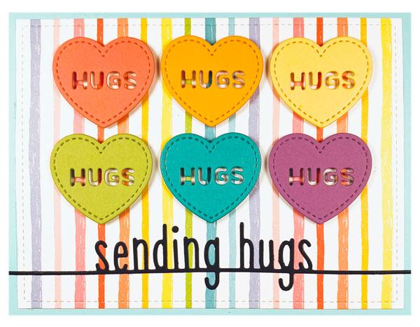 Sending Hugs Line Border - Lawn Cuts Sending Hugs Line Border - Lawn Cuts